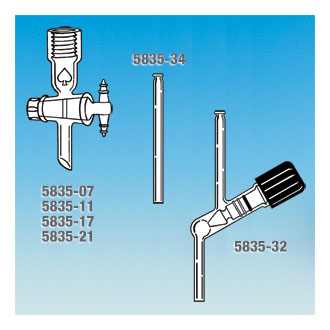 底部滴液接頭, 帶1:5PTFE 旋塞閥門(mén)